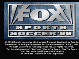 Fox Sports Soccer 99 title screen for Playstation
